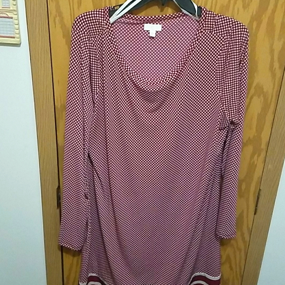 Charlotte Russe XL Burgundy Polka Dot dress